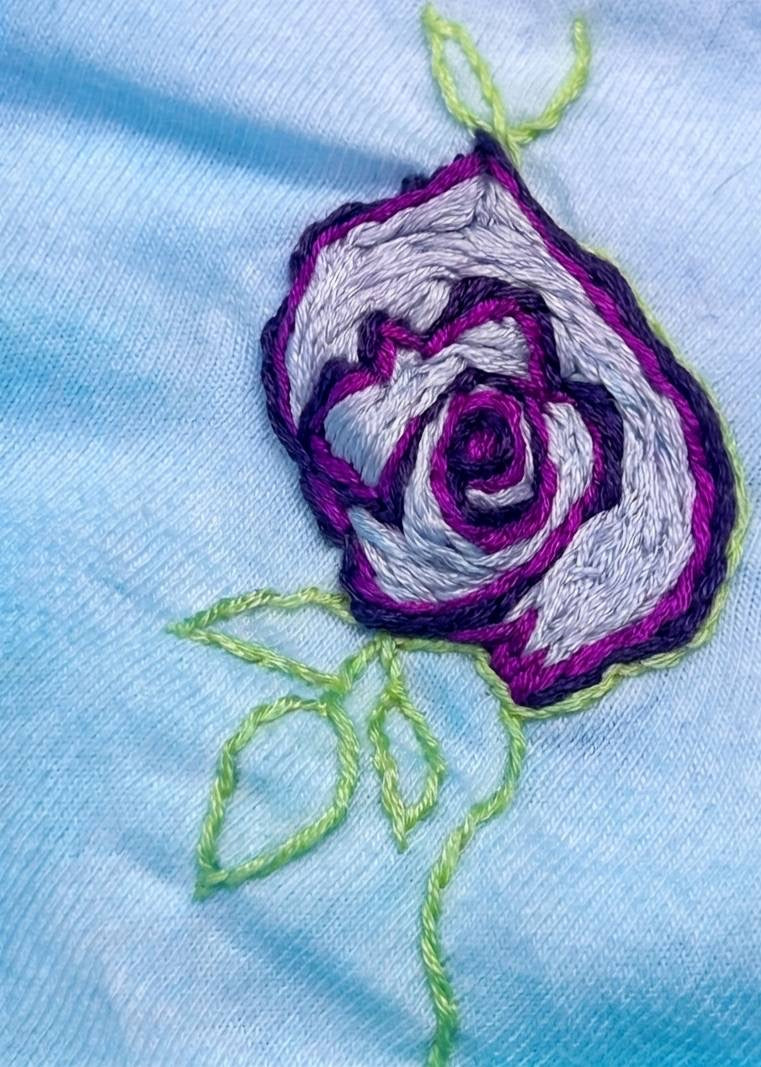 Hand Dyed and Embroidered Shirt